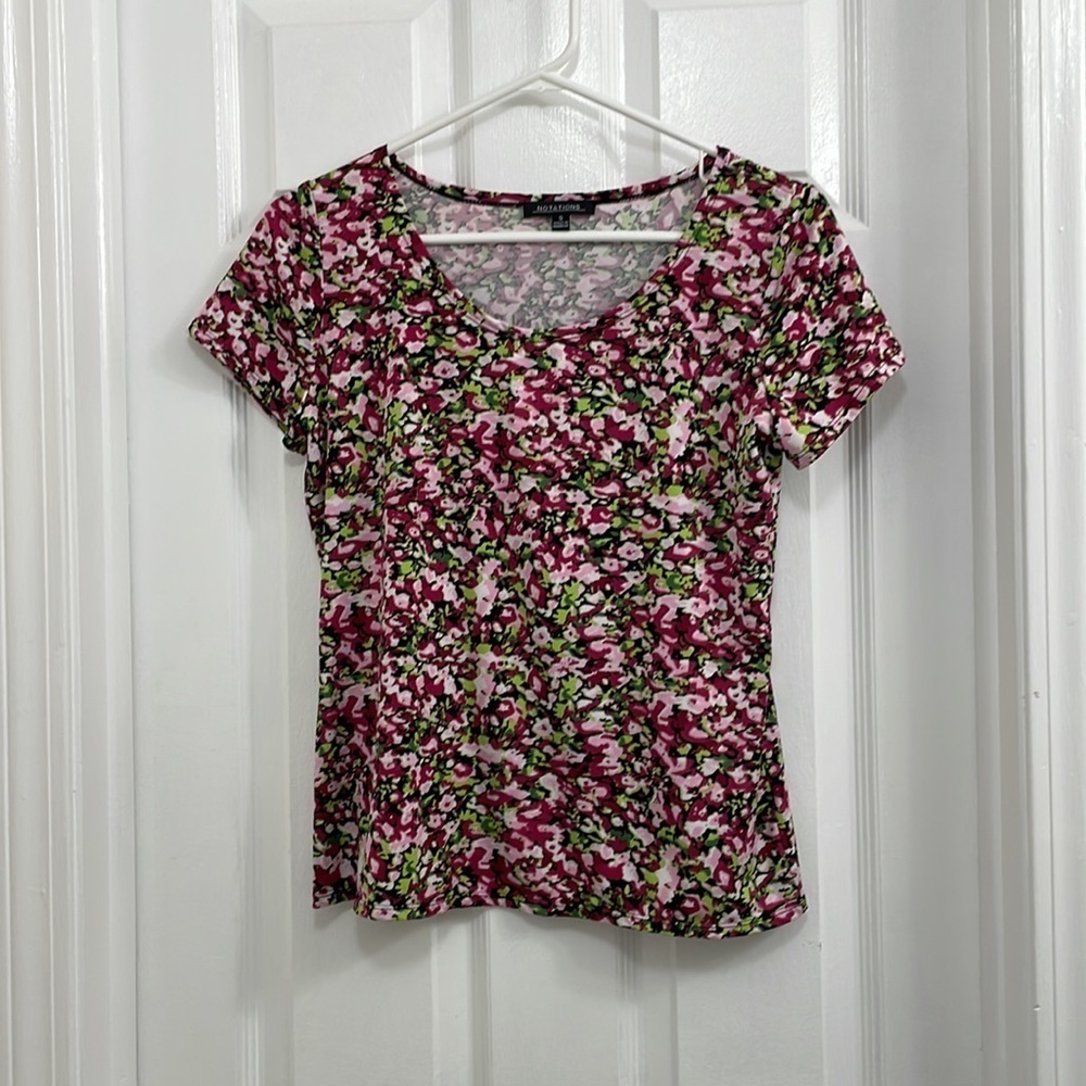 Notations Multicolored Print Top Size S - image 2
